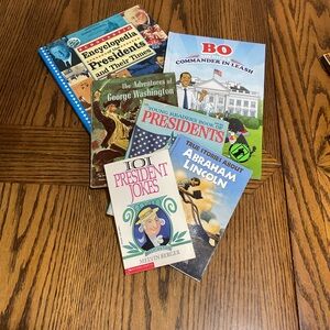 Presidential set of 6 books: Washington, Lincoln, Bo/Obsma, Jokes,